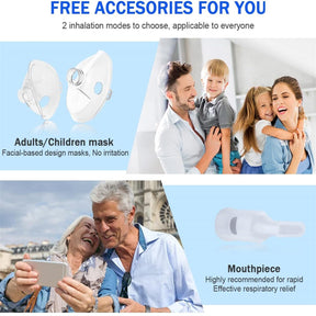 Super Quiet Portable Ultrasonic Mesh Nebulizer for Adults and Kids