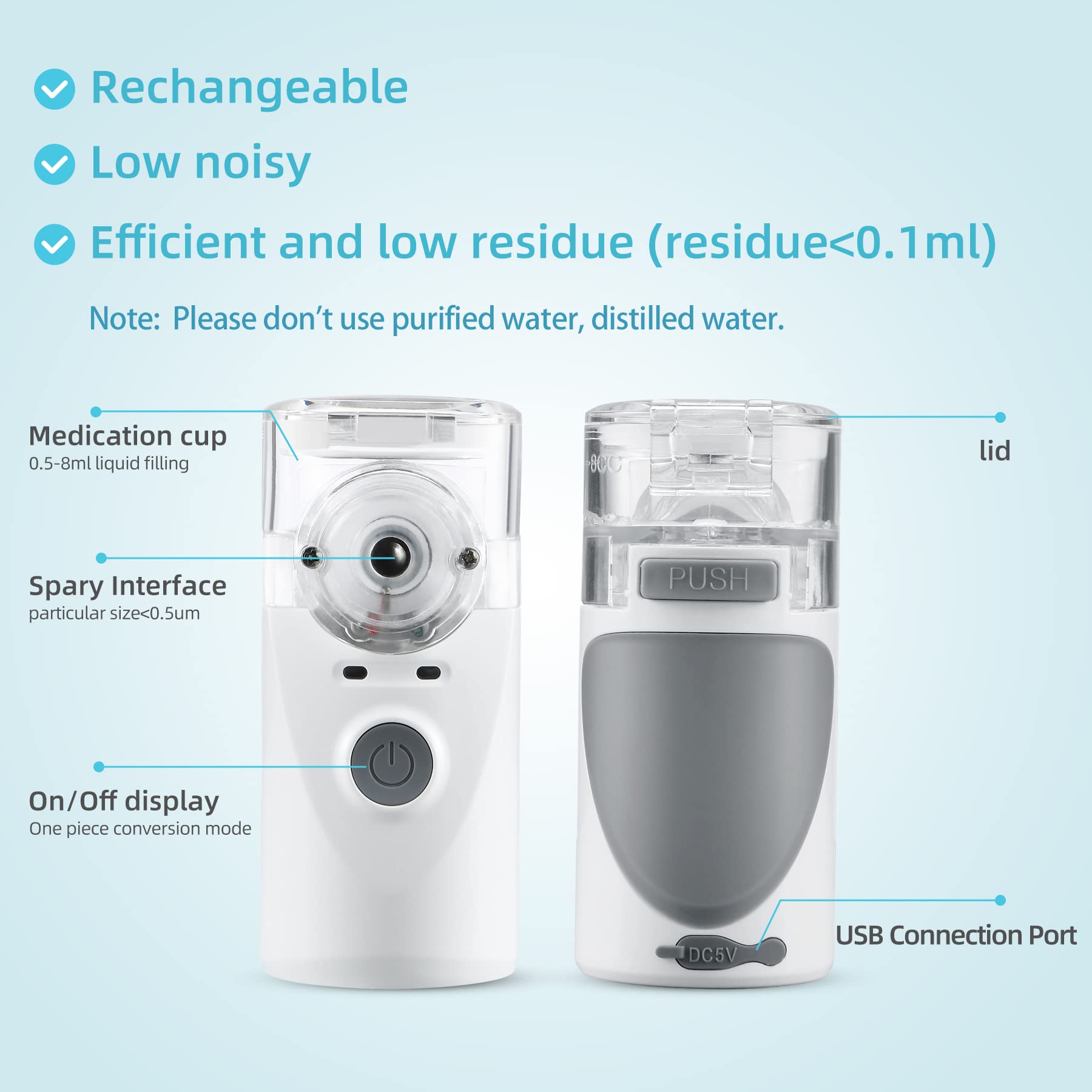 Handheld Mesh Portable Nebulizer Machine