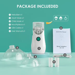 Portable Ultrasonic Mesh Travel and Home Use Nebulizer