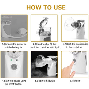 Battery-Operated Mist Portable Ultrasonic Mesh Nebulizer of Cool