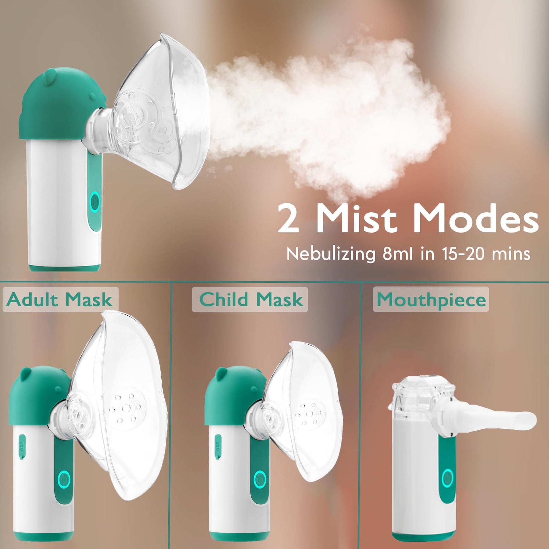 Steam Inhaler Portable Mesh Nebulizer for Daily Use